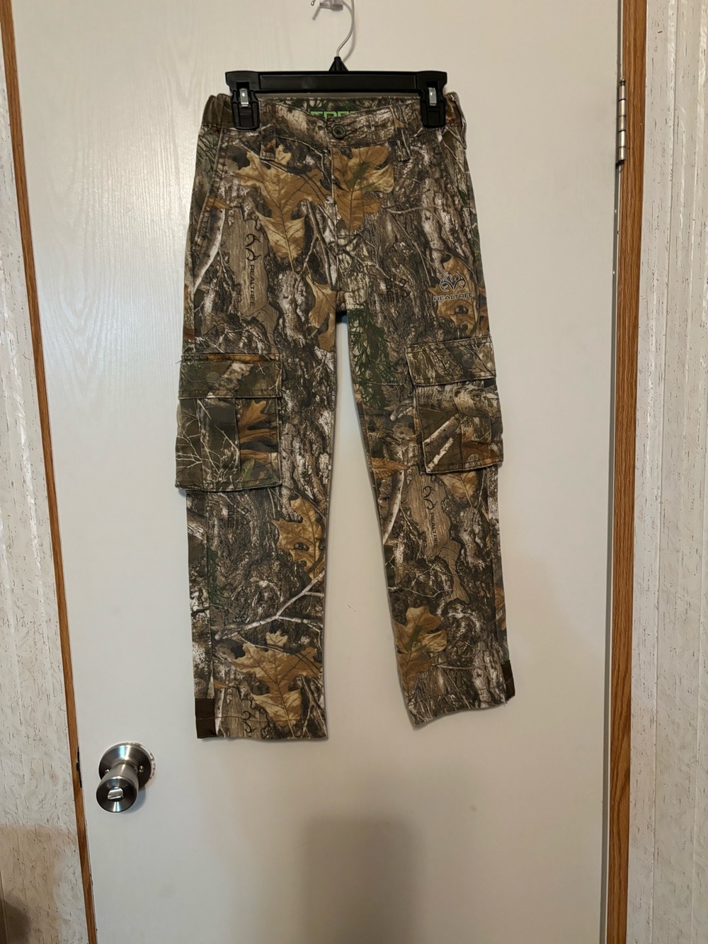 Realtree Camo Cargo Kids Pants in Brown and Green
